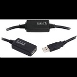 LogiLink UA0145 USB 2.0 hosszabbító kábel fekete 15m (UA0145) - USB hosszabbító