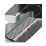 Logilink Ultravékony USB 3.2 Gen2 hub, 2x USB-A, 2x USB-C, PD, 100 W, asztroszürke (UA0413) (UA0413)