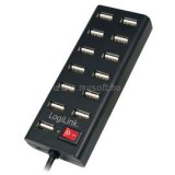 LogiLink USB 2.0 13 portos hub ki/be kapcsolóval (UA0126)