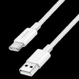 Logilink USB 2.0 Type-C kábel, C/M - A/M, 480 Mbps, 60W, nejlon, fehér, 0,5 m