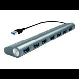 LogiLink USB 3.0, 7-port hub, aluminium ház (UA0308) (UA0308)