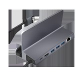 Logilink USB 3.2 Gen1 dokkoló és tartó, 6 port, USB-C PD, alumínium, ezüst (UA0408) (UA0408)