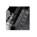 Logilink USB 3.2 Gen1 Hub, 4 port, be-/kikapcsoló, fekete (UA0419) (UA0419)