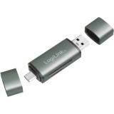 Logilink USB 3.2 Gen1 kártyaolvasó, SD és microSD kártyához, alumínium ház (CR0043) (CR0043)
