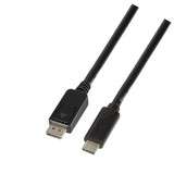 Logilink USB 3.2 Gen1 Type-C cable C/M to DP/M 4K/120Hz 1,8m Black UA0335