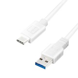 Logilink USB 3.2 Gen1 Type-C cable, C/M to USB-A/M 0,15m White CU0172