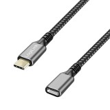 Logilink USB 3.2 Gen2 Type-C cable M/F 1m Black/Grey CUA0108