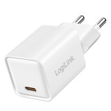 Logilink USB-C socket adapter 20W (PD+QC 3.0) White PA0355