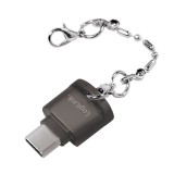 Logilink USB-C to microSD as a key chain Card Reader Black CR0039
