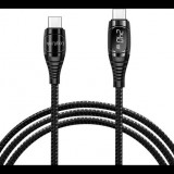 LogiLink USB-C -> USB-C M/M adatkábel 1m fekete E-mark, PD 100W, kijelző (CU0181)