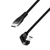 LogiLink USB-C - USB-C (U-alakban hajlított) kábel 3m fekete (CU0194) (CU0194)