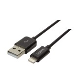 Logilink USB Lightning csatlakozókábel, fekete színű, 0,18m