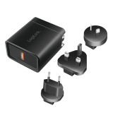 Logilink USB socket travel adapter for QC 3 18W Black PA0188