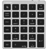 Logilink Vezeték nélküli, 28 gombos billentyűzet BT 5.0-val, ollós mechanizmussal, szóközszürke