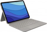 Logitech combo touch billenty&#369;zetes tok 11"-os ipad pro-hoz (1., 2.,3. gen) uk angol, homokszín (920-010172)