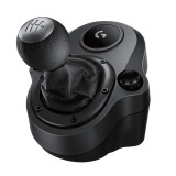 Logitech Driving Force Shifter, 6 sebességes, Acél tengely, Bőr borítás, Fekete, Kormány sebességváltó