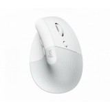 Logitech Egér - Lift (Vezeték nélküli, Optikai, 6 gomb, 4000 DPI, USB, fehér, Bluetooth)