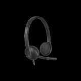 Logitech Fejhallgató - H340 Headset (USB, mikrofon, fekete)