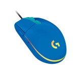 Logitech G203 Lightsync vezetékes gamer egér, RGB, 6 gombos, kék - 910-005798