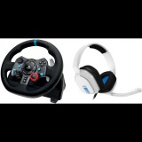 Logitech G29 Driving Force Racing Wheel + Logitech Astro A10 PS4 Headset készlet (PC / PS3 / PS4 / PS5) (991-000486)