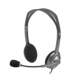 Logitech H110 vezetékes mikrofonos fejhallgató 3.5 mm, sötétszürke - 981-000271