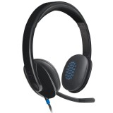 Logitech H540 USB mikrofonos vezetékes fejhallgató, fekete - 981-000480