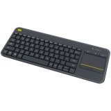 Logitech K400 Plus Tv billentyűzet Vezeték nélküli RF QWERTZ Cseh Fekete (920-007151)