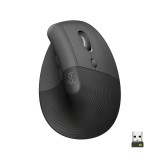 Logitech Lift Vertical Ergonomic vezeték nélküli egér, grafitszürke