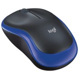 Logitech M185 vezeték nélküli egér, 1000 DPI, USB, kék - 910-002236