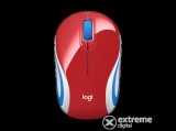 Logitech M187 vezeték nélküli optikai nano egér, piros