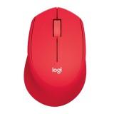 Logitech M330 Silent Plus vezeték nélküli egér, csendes kattintás, piros - 910-004911