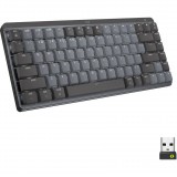 Logitech Niederlande Logitech MX Mini Mechanical billentyűzet RF vezeték nélküli + Bluetooth QWERTY Nemzetközi amerikai Grafit, Szürke (920-010780)
