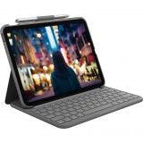 Logitech Niederlande Logitech Slim Folio QWERTY Brit angol Bluetooth Szürke (920-011429)