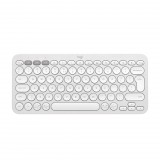 Logitech Pebble Keys 2 K380s billentyűzet RF vezeték nélküli + Bluetooth QWERTY Nemzetközi amerikai Fehér (920-011852)