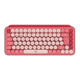 Logitech POP Keys vezeték nélküli US billentyűzet Heartbreaker - rózsaszín-bordó (920-010737)