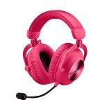Logitech PRO X 2 vezeték nélküli gamer headset, LIGHTSPEED, tri-mode csatlakzás, bíborvörös - 981-001275