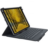 Logitech Universal Folio with integrated keyboard for 9-10 inch tablets Fekete Bluetooth QWERTZ Német (920-008337)