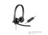 Logitech v 2.0 mikrofonos fejhallgató, fekete