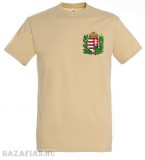 Lombos címeres póló-homok