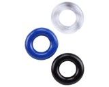 Lonely Stay Hard - péniszgyűrű szett - színes (3 részes)