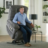 Longevity fotel - két motoros felállást segítő fekvő fotel XL méretben