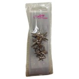 Lora ezüst csillagos 7,5cm-es krokodil csipesz 830878