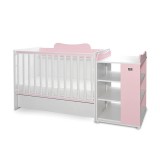 Lorelli Multi kombi ágy 190x72 - White Orchid Pink