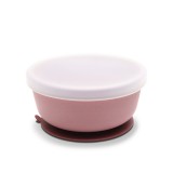 Lorelli Természetes szilikon tál tetővel - Deep Pink