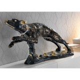 Lorenzon Agár kerámia szobor, eredeti Swarovski nyakékkel - fekete, arany