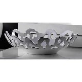 Lorenzon Asztali kerámia dísztál - fehér, platina