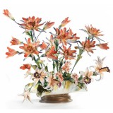 Lorenzon Az Éj Királynőjének kerámia virágkosara színes orchideákkal