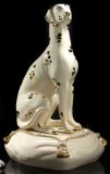 Lorenzon Dalmata kutya kerámia szobor, eredeti Swarovski kristályos párnával - krémszínű, arany