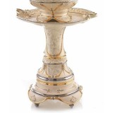 Lorenzon Díszesen dekorált kerámia állvány - krémszínű, arany, platina