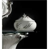 Lorenzon Kerámia ékszerdoboz, Az Éj Királynője - fehér, platina